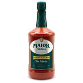 Major Peters' Premium Bloody Mary Mix tomato-forward bottle pour for bold flavor.