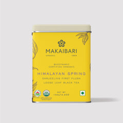 Makaibari Himalayan Spring first flush tea leaves offering fresh spring aroma for a delicate cup.