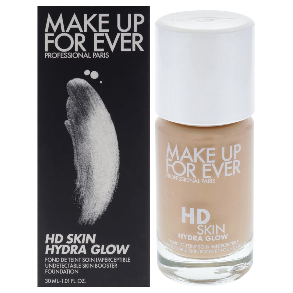 Make Up For Ever HD Skin Hydra Glow bottle—hydrating luminous foundation.