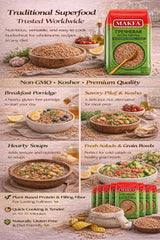 Makfa buckwheat groats cooking porridge shows creamy, fluffy breakfast option