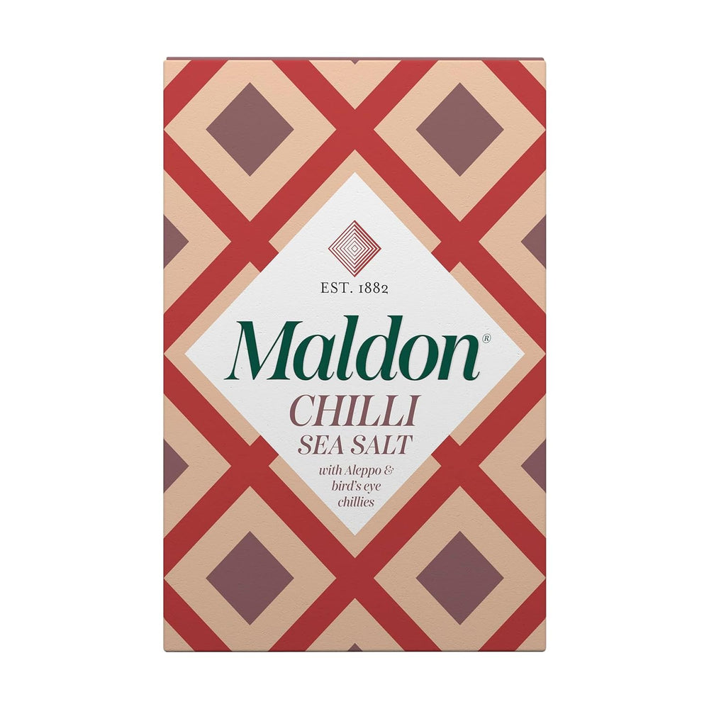 Maldon chilli sea salt flakes pyramid texture elevates simple eggs with a spicy aroma.