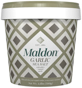 Maldon Garlic Sea Salt with wild garlic flakes flavors dishes beautifully