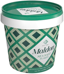 Maldon Sea Salt Flakes pyramid closeup highlighting premium texture.