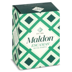 Maldon Sea Salt Flakes 125g packaging shown, ideal for finishing dishes with delicate crunch.