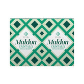 Maldon Sea Salt Flakes 125g two-pack front view shows flaky crystals for finishing dishes.