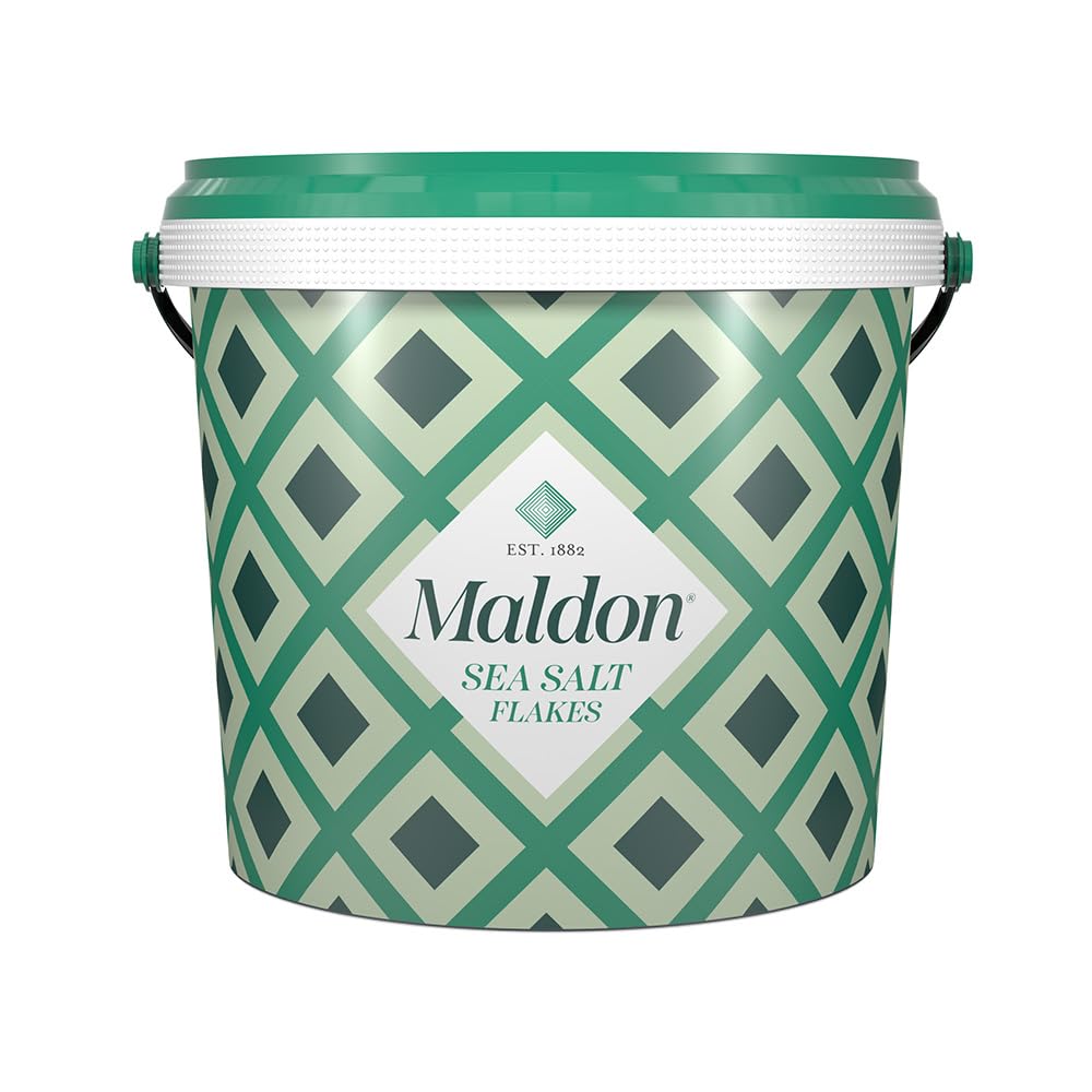 Maldon Sea Salt Flakes Tub 3.1 lb for bulk kitchens and finishing flavor