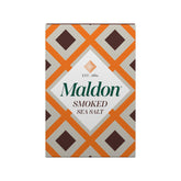 Maldon smoked sea salt flakes in a jar, rich smoky flavor to finish meats