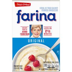 Malt-O-Meal Farina no-added-sugar cereal with natural sweetness