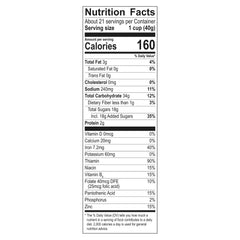 Malt-O-Meal Golden Honey O's bag reseals to keep freshness