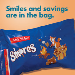 Malt-O-Meal S'mores honey graham squares add toastiness and crunch