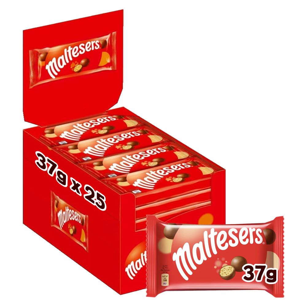 Maltesers 25x37g box front, ideal for sharing at events