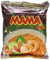 MAMA instant Tom Yum shrimp pack-10, quick flavorful meal.