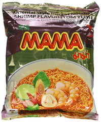 MAMA instant Tom Yum shrimp pack-10, quick flavorful meal.