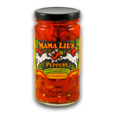 Mama Lil's Kick Butt Goathorn Peppers in oil boost bold flavor on sandwiches.