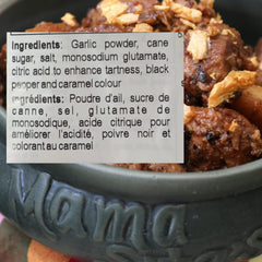Mama Sita's Adobo pack6 ingredients close-up highlights savory spices for robust flavor.