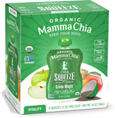 Mamma Chia Green Magic banana-mango pouch for a tasty, on-the-go energy snack.