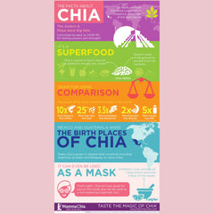 Mamma Chia organic certifications logo showing organic and vegan status.