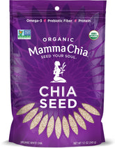 Mamma Chia Organic White Chia Seeds bag for smoothies and baking