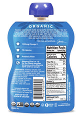Mamma Chia Prebiotic Squeeze Blueberry Acai served as a convenient on-the-go snack.