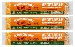 Manischewitz Cello Vegetable with Mushrooms Soup Mix in a 3-pack, quick, comforting dinners.