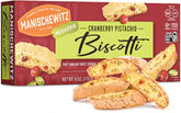 Manischewitz gluten free cranberry pistachio biscotti pack front view, ideal for Passover gatherings.