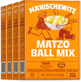 Manischewitz Matzo Ball Mix pack shot showing convenient 5oz packets for Passover.