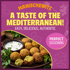 Manischewitz Mediterranean Falafel Ball Mix dry ingredients ready to combine.