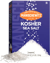 Manischewitz Natural Kosher Salt with EZ-Pour spout for precise seasoning and flavor control.