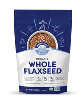 Manitoba Harvest flaxseed bag open for easy scoop and fiber boost