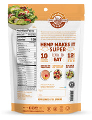 Manitoba Harvest hemp hearts on a salad delivering omega-3 and omega-6.