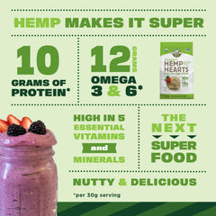 Manitoba Harvest Hemp Hearts sprinkled on yogurt for extra protein and omega-3.
