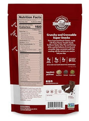 Manitoba Harvest Superseed Dark Chocolate Clusters closeup, rich color and seed blend texture.