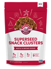 Manitoba Harvest Superseed Snack Clusters packshot in maple brown sugar, quick plant protein option