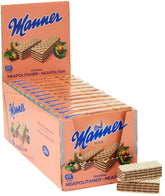 Manner Original Neapolitaner wafers on front-pack display for quick, satisfying snacking