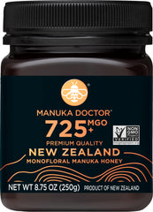 Manuka Doctor MGO 725+ honey jar, premium New Zealand honey for daily energy