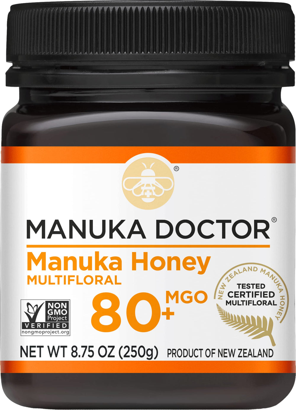Manuka Doctor MGO 80+ honey bottle pour for everyday sweetness and flavor enhancement