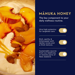 Manuka Health raw honey jar close-up shows creamy texture ideal for spreading