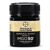 Manuka Hunters MGO50 honey jar front for premium NZ purity