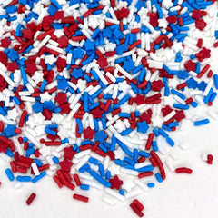 Manvscakes red white blue sprinkles brighten cakes and cookies.