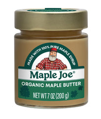 Maple Joe organic maple butter spread in a glass jar for premium indulgence