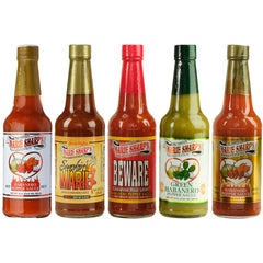 Marie Sharp's Hot Hab bottle for bold heat on wings and tacos.