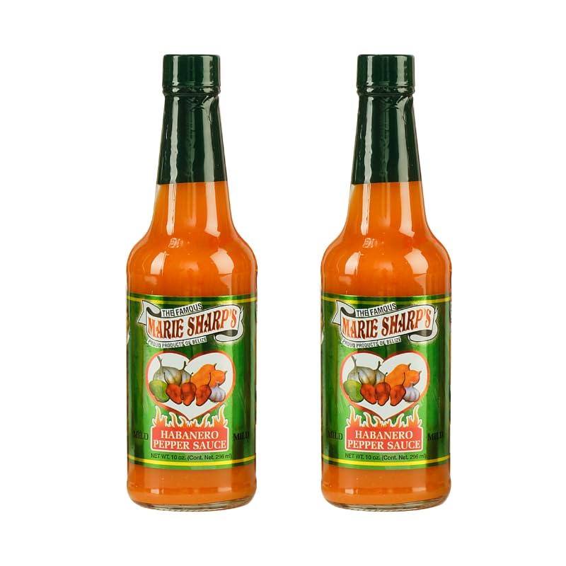 Marie Sharp's Mild Habanero Sauce bottle pour for a gentle kick.