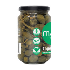 Mario Caperberries bottle pour displaying natural fermentation and savory finish.