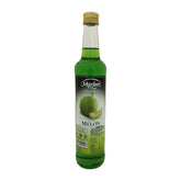Marjan Melon Syrup bottle closeup for beverages and desserts