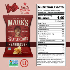Ingredient label on Mark's chips highlights gluten-free, seed-oil-free recipe.