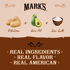 Mark's sea salt chips on tasting surface conveys classic snacking experience