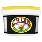 Marmite 600g tub front view, a pantry essential