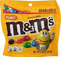 Mars M&M's Peanut open pack ready for on-the-go snacking.