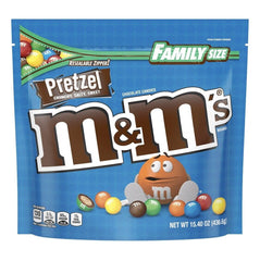 Mars M&M'S Pretzel candies pack front, ideal for sharing.