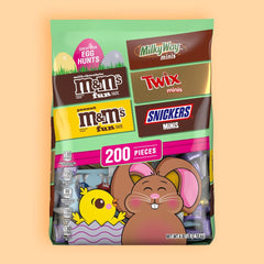 Mars Snickers mini bars perfect for Easter egg hunts and snack trays.